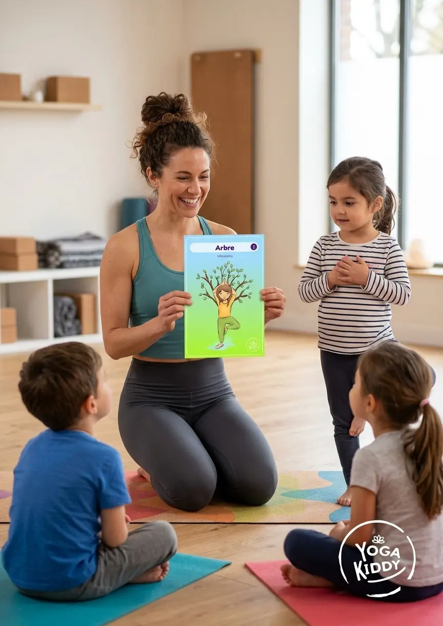 Détail des cartes de postures de yoga YogaKiddy